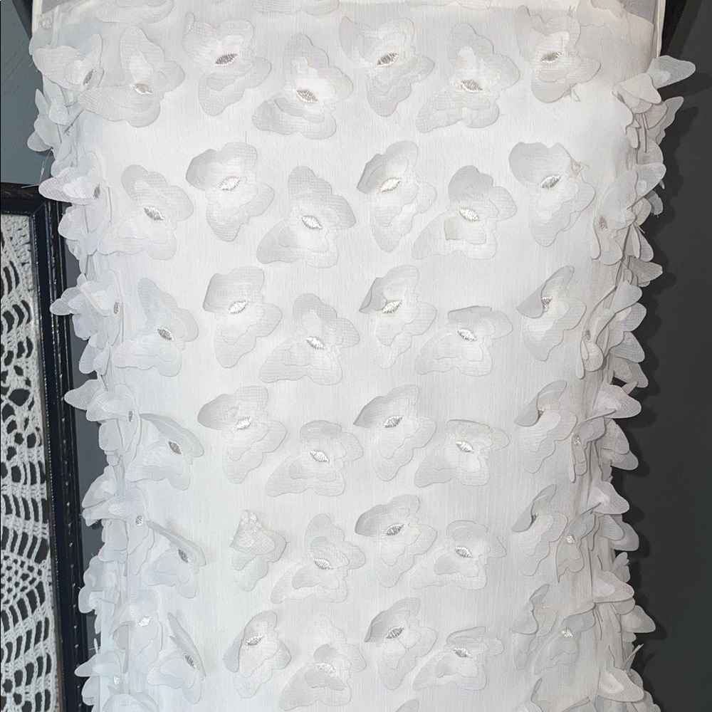 Karl Lagerfeld Textured White Mini Dress - Picture 2 of 7